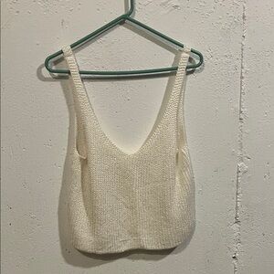 American Apparel Cream Knit Tank Top